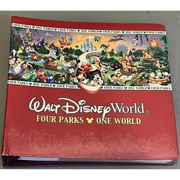 Vintage Walt Disney World Four Parks One World Photo Album 4" x 6" Photos - Picture 1 of 12